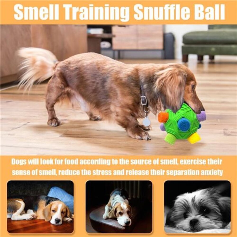 Dog Snuffle Ball-Interactive Puzzle Dog Toys Encourage Natural Foraging Skills - Picture 5 of 8